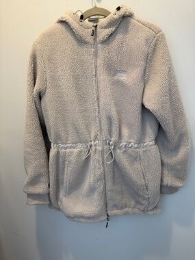 New Balance Sherpa fleece cinched waist jacket in size medium